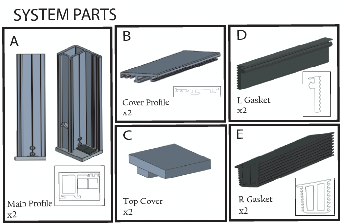 Top Mount Juliet Balcony (Profiles Only)