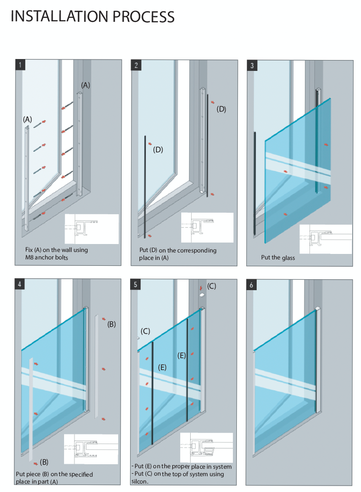 Side Mount Juliet Balcony (Profiles Only)